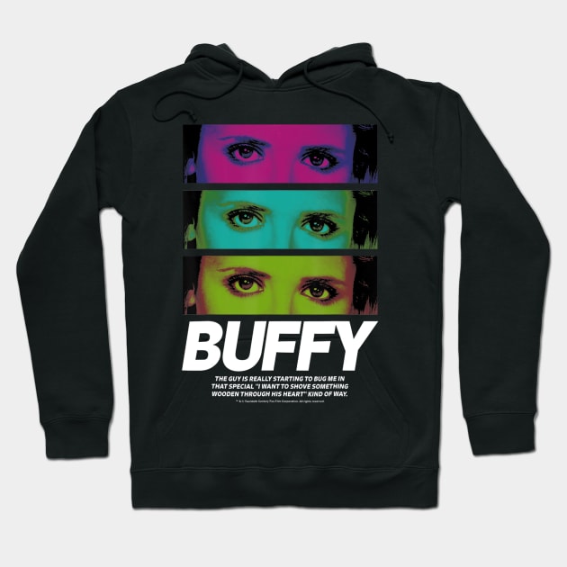 Buffy The Vampire Slayer Buffy Eyes Stack Hoodie by defreitasysou